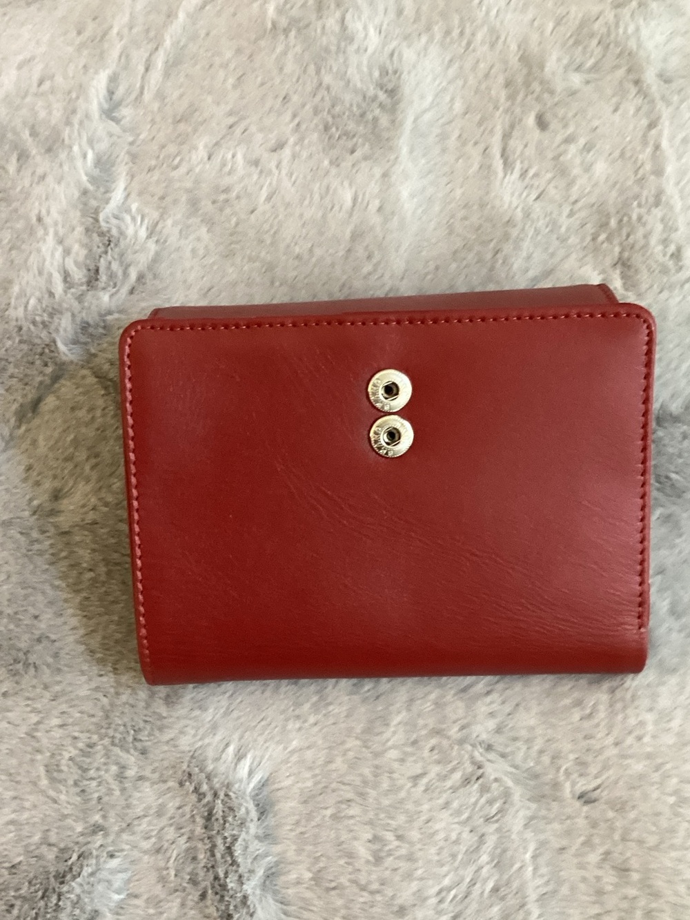 Compact Red Leather Wallet - Picture 8 of 9